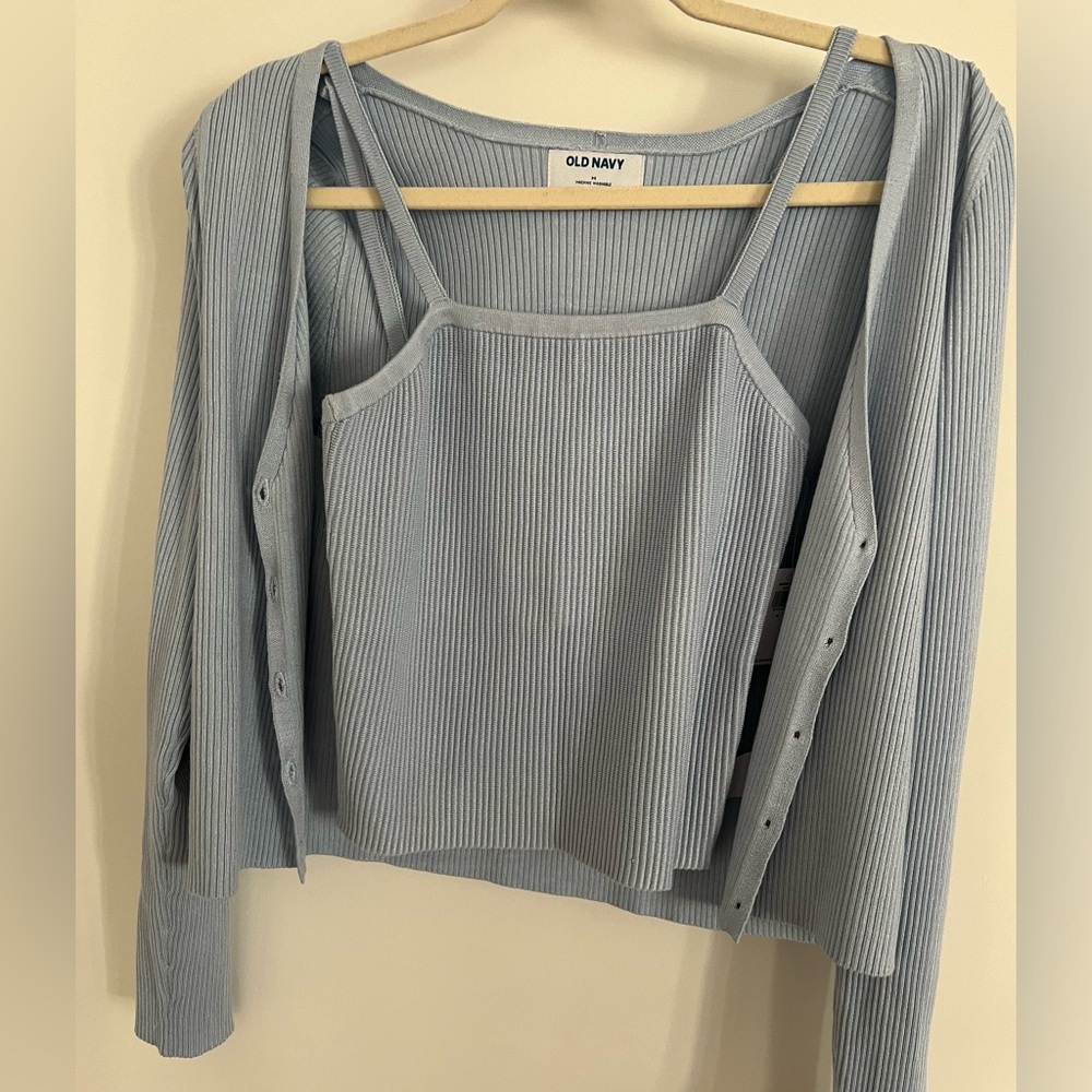 old Navy Light Blue Sweater and Tank Set